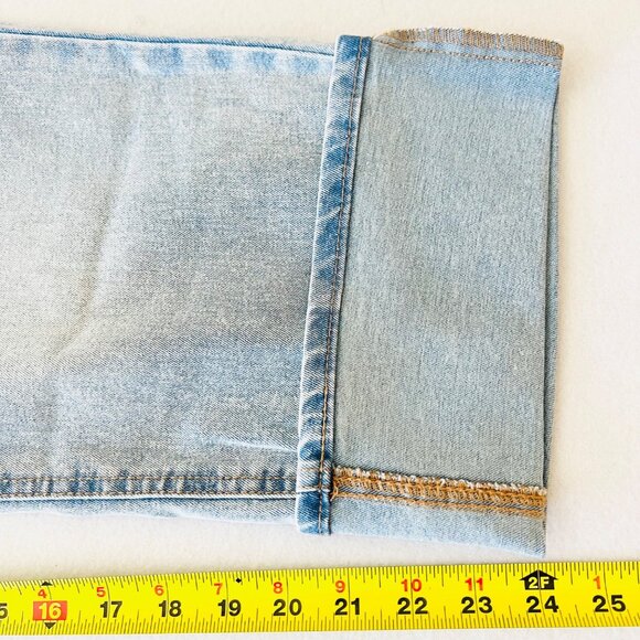 Frye Women's Stretch High-Rise Stevie Blue Cuffed Cropped Jeans Size 16/34 NWT - Picture 9 of 11